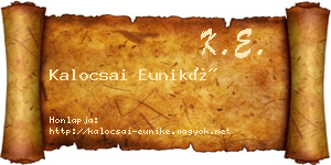 Kalocsai Euniké névjegykártya